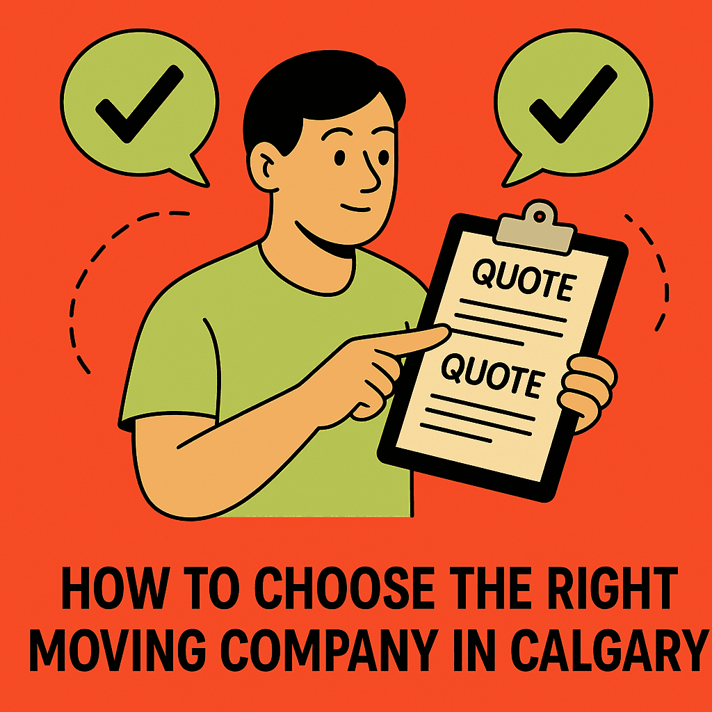Person comparing moving company quotes on a clipboard